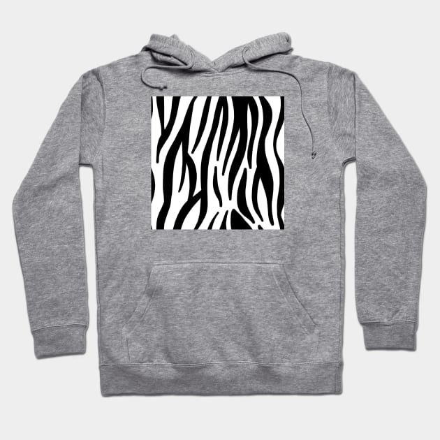 Zebra Animal Print Hoodie by AnimalPatterns